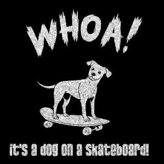 WHOA! It's A Dog On A Skateboard On A Sticker
