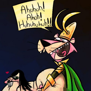 Snagglepuss Loki has giggling sex ~ art by For The Love