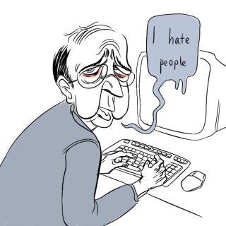 You know what? I hate people. ~ art by transatlanticalien