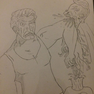 The Adventures of Buff Grandpa ~ art by Steve Rimjobs