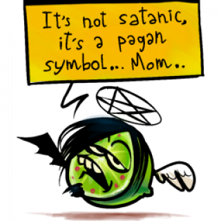 It's not Satanic, it's a Pagan Symbol... Mom... ~ art by For The Love