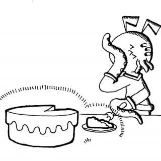 as clear as eating a cake as bright as day ~ art by dijon du jour