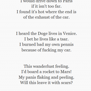 a poem about sex with a car ~ art by Spooks