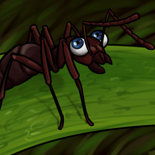 ant with human eyes ~ art by Sauce