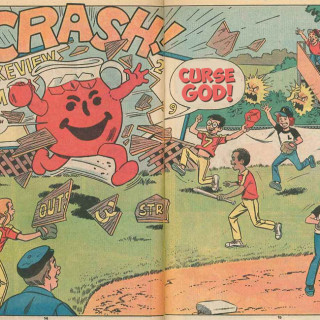 The Kool Aid Man screaming CURSE GOD! ~ art by Lemon