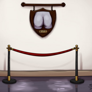 a butt on display ~ art by Sauce