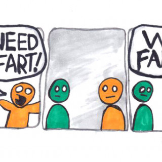 I need to fart! Who farted? ~ art by Adam Bozarth