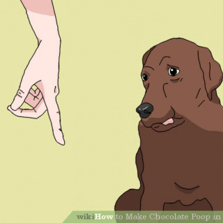 wikiHow to make chocolate poop in a bowl ~ art by dijon du jour