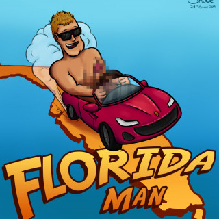 Florida Man is naked ~ art by Sauce