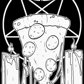 Pizza! So mote it be! ~ art by Moxie Ramsey