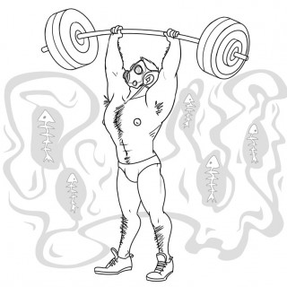 I lift weights and my farts smell real bad ~ art by Beelzeboob
