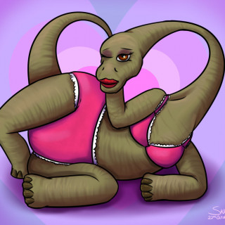 sexual brontosaurus ~ art by Sauce