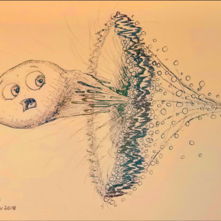 Lemon going through a portal ~ art by Sauce