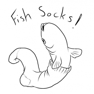 Fish Socks! ~ art by Puppy Time