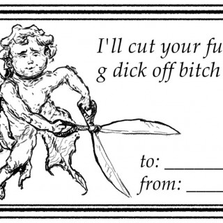 I'll cut your dick off valentine ~ art by Spooks