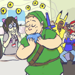 an average day at Gamestop ~ art by Positronic