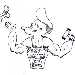 Lift like there's no LP ~ art by dijon du jour