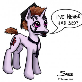 a virgin juggalo unicorn ~ art by Sauce