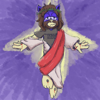 Suicide Jesus the Hedgehog likes the song Mad World ~ art by Positronic