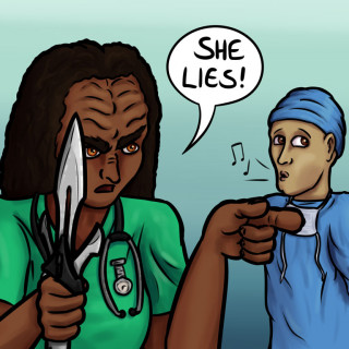 She lies! She did not swallow it! ~ art by Sauce