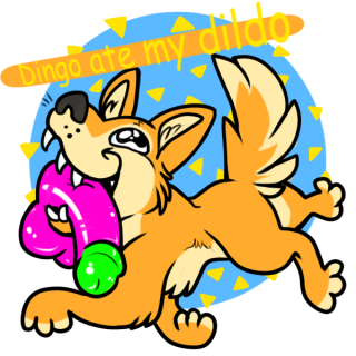 dingo ate my dildo ~ art by renew