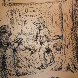 do not shoot bigfoot ~ art by Sauce