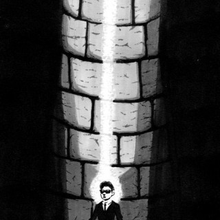 Roy Orbison is stuck down a well ~ art by Puppy Time