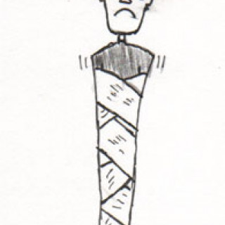 roy orbison wrapped in clingfilm ~ art by Yavuz Sultan Selim