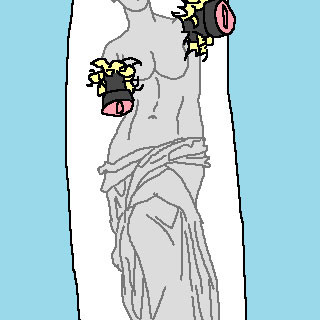 Venus De Milo with flightlights for arms ~ art by Sham Bam Bamina