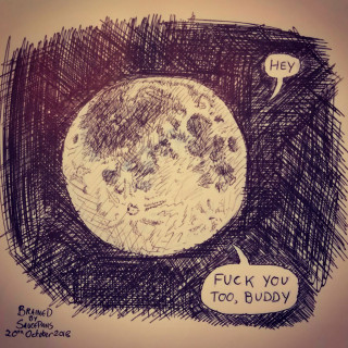 the moon doesn't like you either ~ art by Sauce