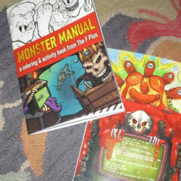 photo of front and back covers of the F Plus Monster Manual