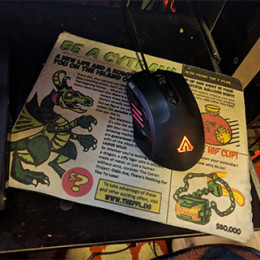 Lemon's  old, filthy mousepad