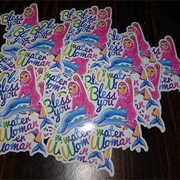a pile of water woman stickers